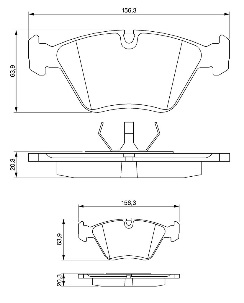 Колодки гальмівні дискові BMW 5 (E34) 2.0 1987.02-1995.12 BOSCH (0 986 490 640) Bosch фото 8
