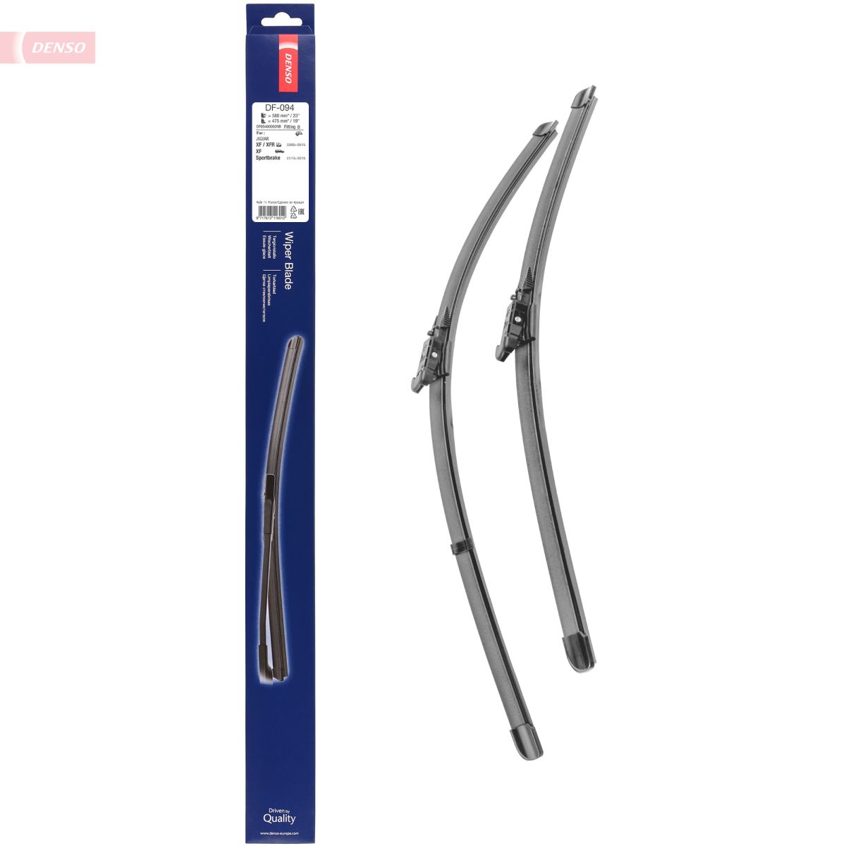 Щітка склоочисника К-Т БЕЗКАРКАСНИЙ/580/475 MM/LHD/JAGUAR XF 2008 - 2015 DENSO (DF-094) Denso фото 6