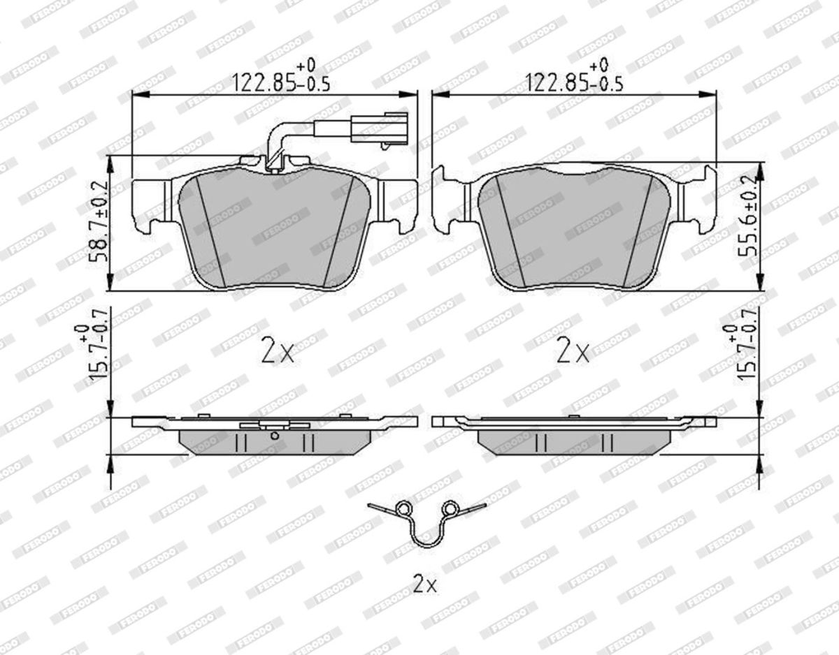 Комплект гальмівних колодок задн , ALFA ROMEO GIULIA, STELVIO, MASERATI GHIBLI III, LEVANTE, QUATTROPORTE VI 2.0-3.8 03.13- фото 3
