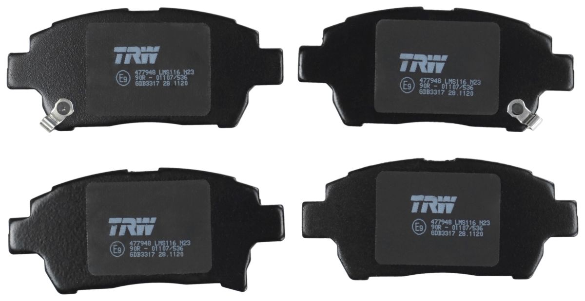 Комплект гальмівних колодок передн , TOYOTA BB I, COROLLA, COROLLA VERSO, IQ, PRIUS, PROBOX / SUCCEED, YARIS, YARIS VERSO, ASTON MARTIN CYGNET 1.0-1.8 04.99-06.20 фото 3