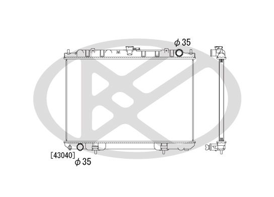 Радіатор двигуна NISSAN X-TRAIL I 2.2D 06.01-01.13 фото 3
