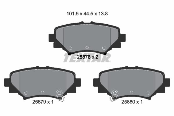 Комплект гальмівних колодок задн , MAZDA 3 1.5-2.5 07.13-05.19 фото 2