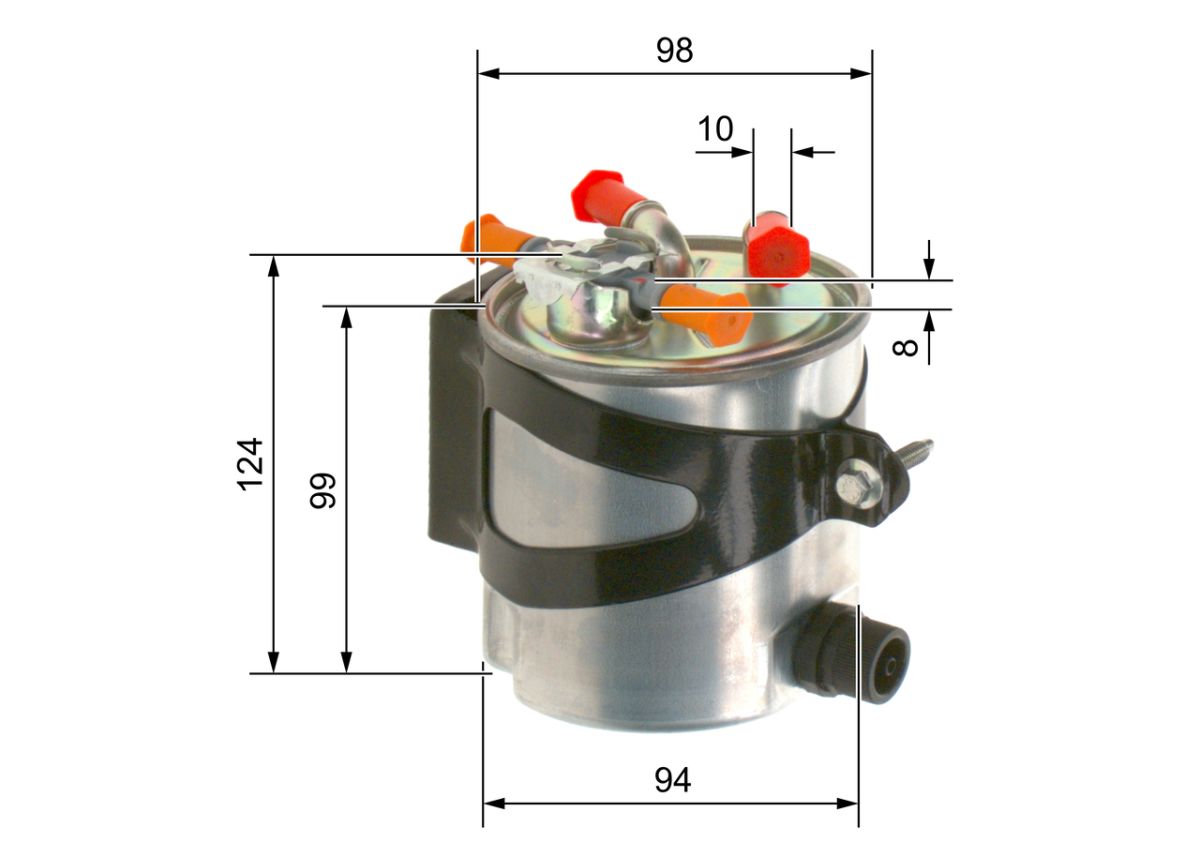 Фільтр паливний RENAULT SCENIC II (JM0/1_) 1.5 DCI (JM1E, JM16) 2003.06 - 2010.07 BOSCH (F 026 402 016) Bosch фото 8