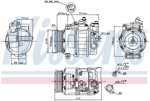 Компресор кондиціонера MERCEDES C-CLASS W 203 (00-) C 320 CDI (+) NISSENS (89520) Nissens фото 11