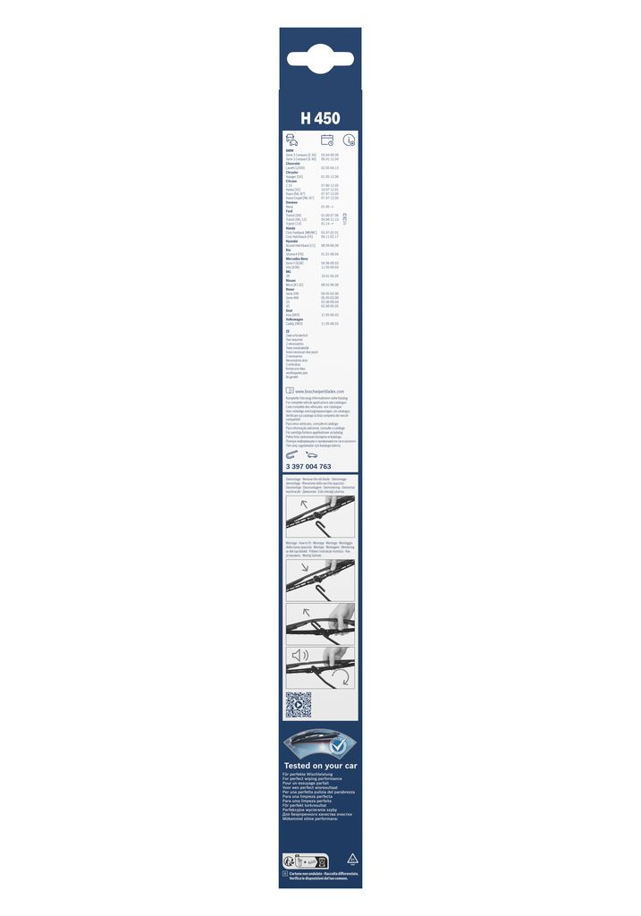 Щітка склоочисника КАРКАСНИЙ TWIN / 450 MM / H 450 BOSCH (3 397 004 763) Bosch фото 10