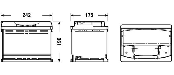 Аккумуляторная батарея 60Ah/600A (242x175x190/+L/B13) Premium фото 9