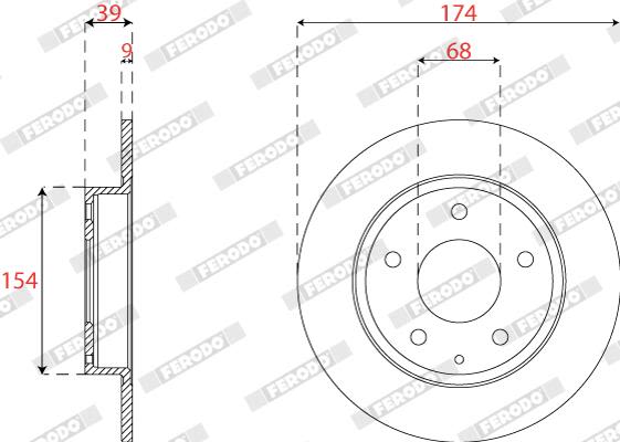 Комплект гальмівних дисків (2 шт) задн лів/прав MAZDA 3, CX-3, CX-30 1.5-2.5H 07.13- фото 3