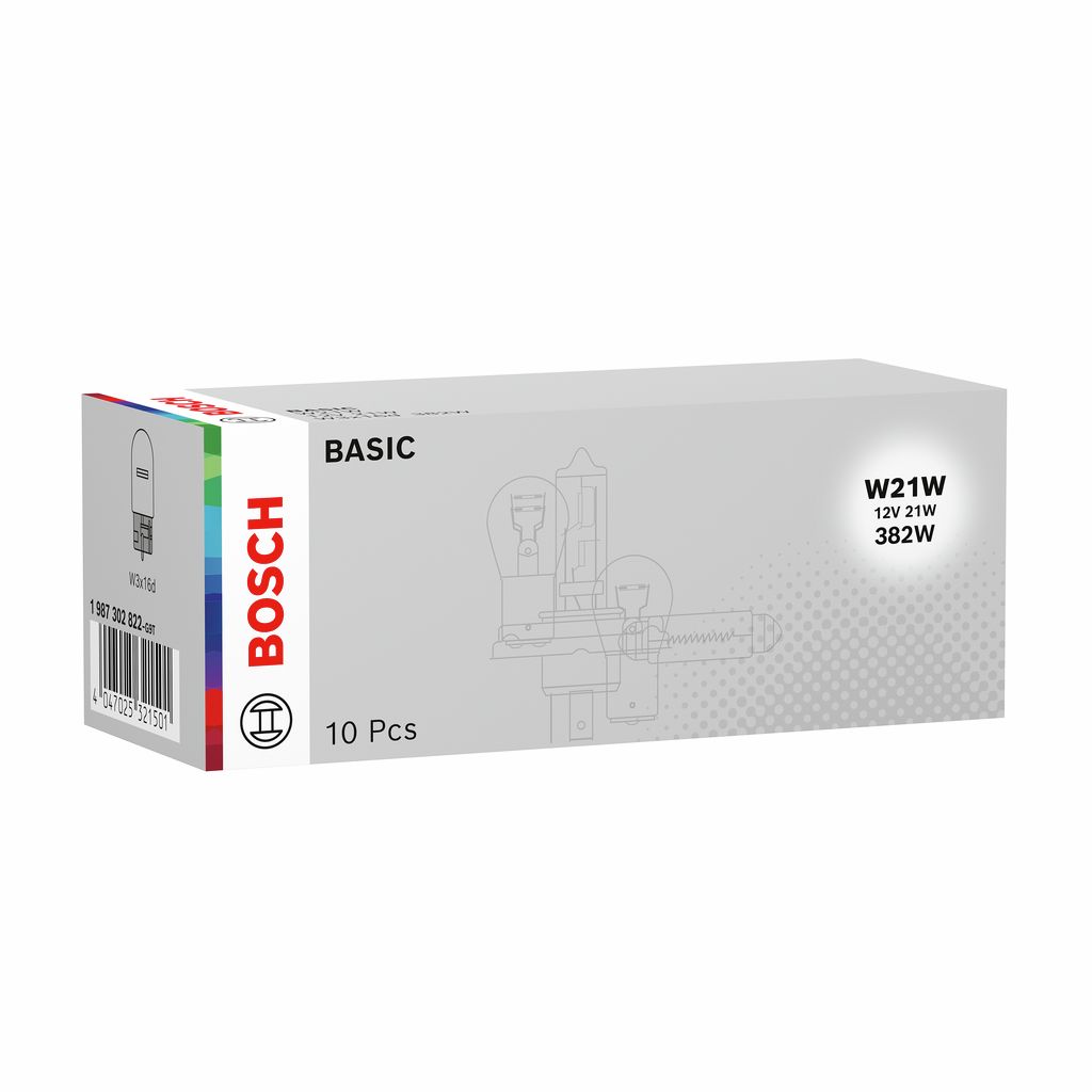 Автолампа W21W 12V 21W W3x16d Eco Bosch фото 5