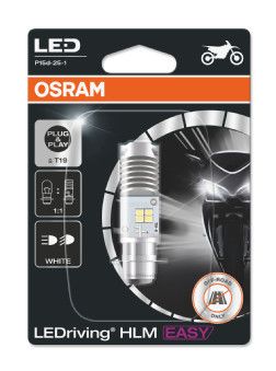 LED лампочка (упаковка-блістер 1шт) LED 12В 6/5Вт P15D-25-1 для мотоциклів, без гомологічного сертифікату LEDriving HL EASY, Білий 6000K