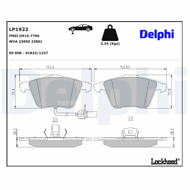 Комплект гальмівних колодок передн , AUDI A4 B6, A4 B7, A6 ALLROAD C6, A6 C5, A6 C6, A8 D3, SEAT EXEO, EXEO ST 1.6-6.0 02.97-05.13 фото 5