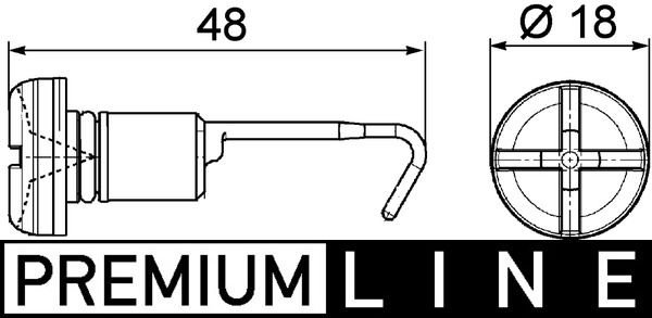 Пробка радіатора охолодження MB 207-410 (L=48mm/D=18mm/M10) Mahle фото 9