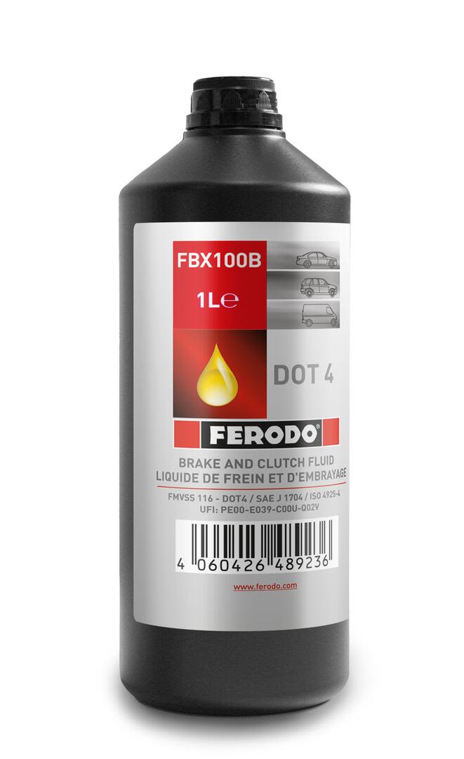 Рідина гальмівна DOT 4 1л DOT4 1L (6 X 1L) ТОЧКА КИПІННЯ 240°C FERODO (FBX100B) Ferodo фото 5