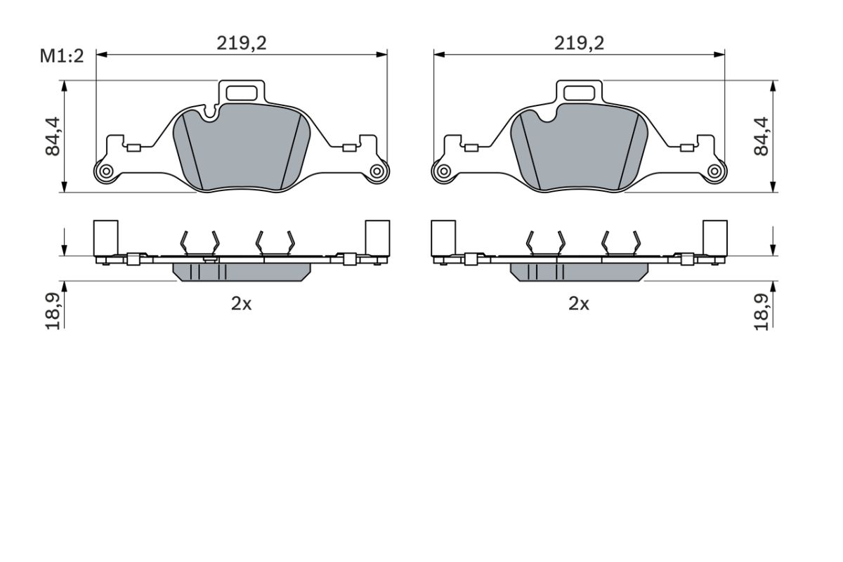 Колодки гальмівні дискові (комплект 4 шт) BMW X5 (G05, F95) 3.0 2018.08- BOSCH (0 986 424 849) Bosch фото 10