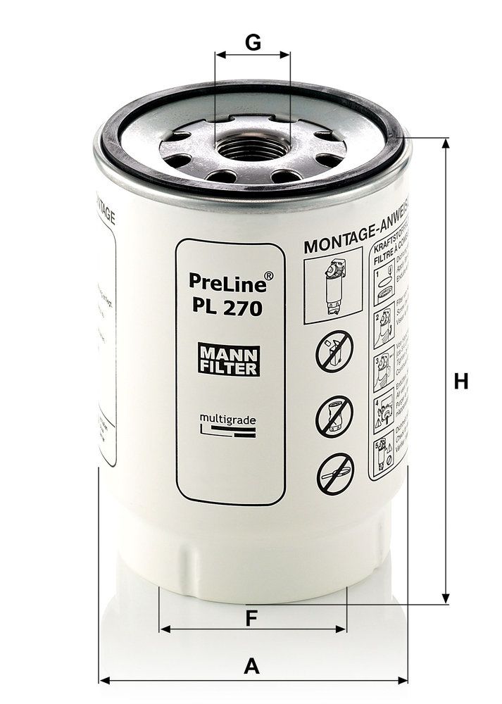 Паливний фільтр (фільтр, що вгвинчується) DOOSAN DL200, DX140LC, DX140W, DX180LC, DX190W, DX225LC, DX225NLC, ROSTSELMASH 530, 410, 420 фото 4