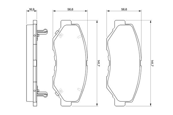 Колодки гальмівні дискові HONDA CR-V II (RD_) 2.0 2001.09-2007.07 BOSCH (0 986 424 809) Bosch фото 10