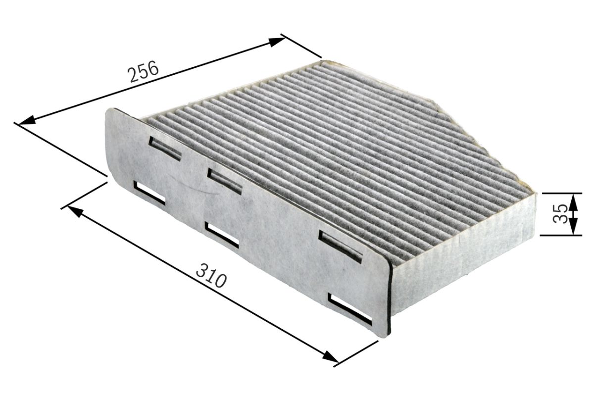 Фільтр салону вугільний (BOSCH) MERCEDES-BENZ E-CLASS (W211) E 200 KOMPRESSOR (211.042) 2002.03 - (1 987 432 381) Bosch фото 5