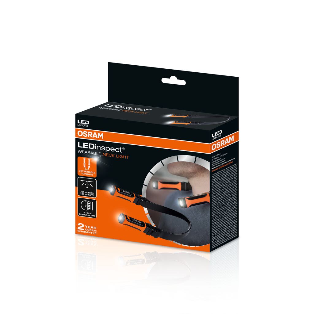 Ліхтар акумуляторний LEDINSPECT® WEARABLE NECKLIGHT / 3.7V / 6500K / 265/130 LM / ДО 4 OSRAM (LEDIL413) osram фото 3