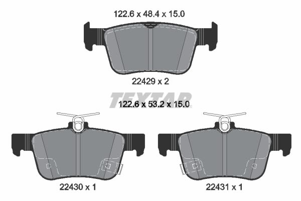 Комплект гальмівних колодок задн , HONDA CIVIC X, CIVIC XI, E 1.0-Electric 09.15- фото 2