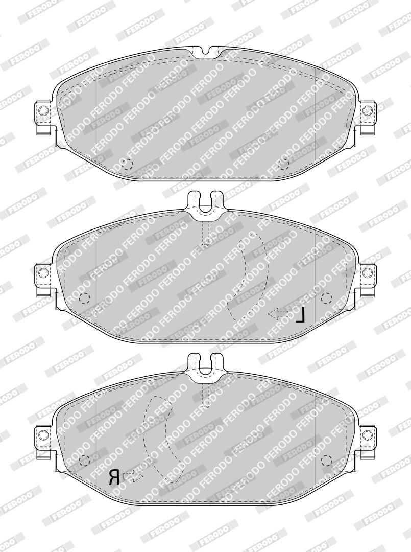 Комплект гальмівних колодок передн , MERCEDES C (A205), C (C205), C (W205), C T-MODEL (S205), CLS (C257), E (A238), E (C238), E (W213), E ALL-TERRAIN (S213), E T-MODEL (S213) 1.5-2.2DH 12.13- фото 3