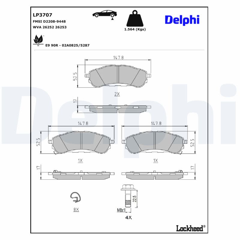 Комплект гальмівних колодок задн , FORD RANGER, FORD USA RANGER 2.0D/2.3/3.0D 09.18- фото 4