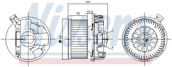 Вентилятор салона NISSAN MICRA / MARCH (K12) (02-) 1.0 I 16V|NISSAN MICRA / MARCH ( NISSENS (87209) Nissens фото 10
