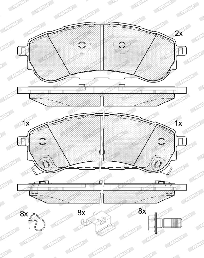 Комплект гальмівних колодок задн , FORD RANGER 2.0D 09.18- фото 3