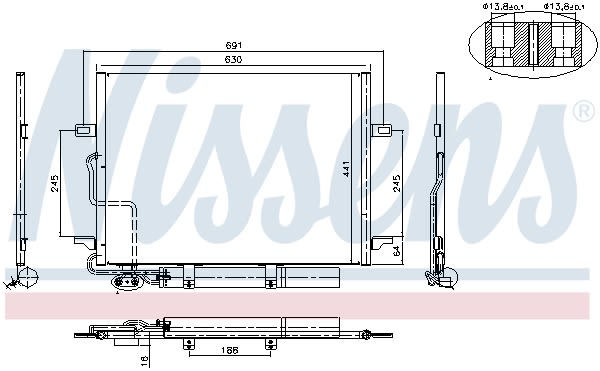 Конденсер кондиціонера MB E-CLASS S211, W211 E230-E500, E63 02- NISSENS (94614) Nissens фото 11