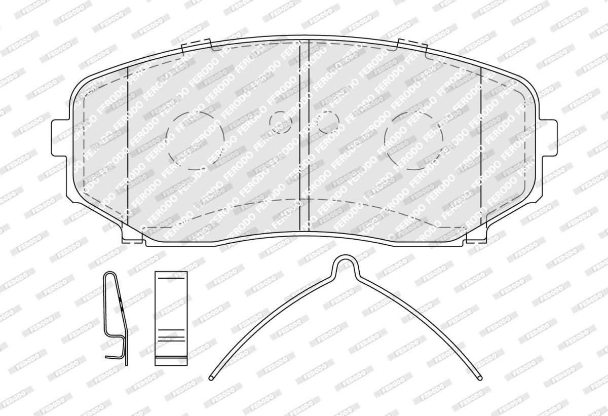 Комплект гальмівних колодок передн , MAZDA CX-7, CX-9, MITSUBISHI ECLIPSE CROSS, GRANDIS, L200 / TRITON, OUTLANDER III, PAJERO PININ I 1.5-3.7 10.99- фото 3
