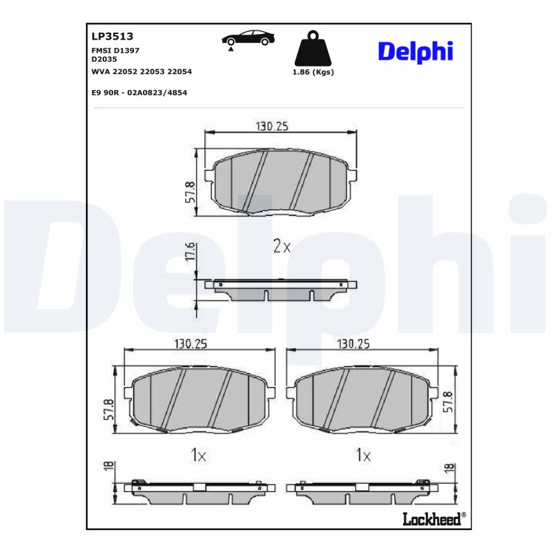 Комплект гальмівних колодок передн , HYUNDAI CRETA, KONA, KIA CERATO IV, SELTOS 1.0-2.0 01.16- фото 4