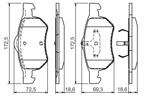 Колодки гальмівні (передні) Сhrysler Voyager 95-08/Dodge Caravan 00-07 (Ate) Bosch фото 12