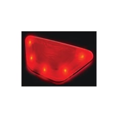 lampka LED MACNA przyczepiana do kurtek w koplecie z przewodem do ładowania kolor czerwony