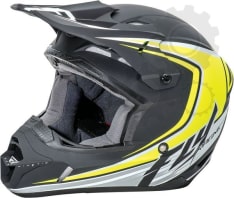 Kask cross/enduro FLY RACING KINETIC FULL SPEED kolor czarny/fluorescencyjny/żółty