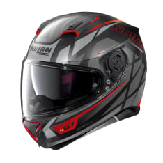 Kask integralny NOLAN N87 ORIGINALITY N-COM 69 kolor czarny/czerwony/matowy/szary