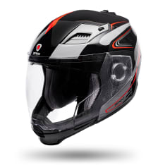 Kask otwarty ISPIDO ARSEN kolor czarny/czerwony/szary