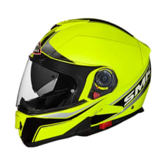 Kask szczękowy SMK GLIDE FLASH VISION HV420 kolor czarny/fluorescencyjny/żółty