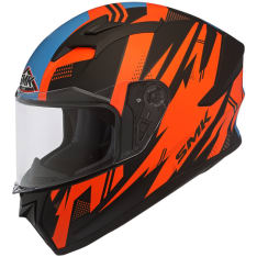 Kask integralny SMK STELLAR TREK MA275 kolor matowy/niebieski/pomarańczowy