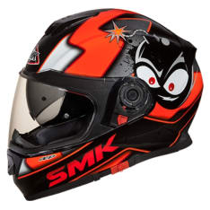 Kask integralny SMK TWISTER CARTOON GL271 kolor czarny/czerwony/szary