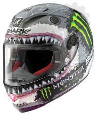 Kask integralny SHARK RACE-R PRO REPLICA LORENZO WHITE SHARK kolor biały/czarny/czerwony/szary/zielony