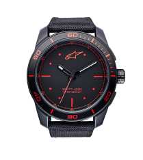 Zegarek TECH WATCH 3H pasek nylonowy czarny ALPINESTARS kolor czarny/czerwony, rozmiar OS