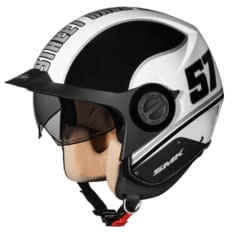 Kask otwarty SMK DERBY GRID GL126 kolor biały/czarny