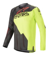 Koszulka off road ALPINESTARS MX TECHSTAR FACTORY kolor czarny/czerwony/fluorescencyjny/żółty