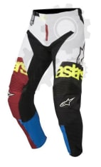 Spodnie cross/enduro ALPINESTARS MX RACER FLAGSHIP kolor biały/czerwony/niebieski