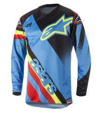 Koszulka off road ALPINESTARS MX RACER SUPERMATIC kolor czarny/czerwony/niebieski