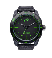 Zegarek TECH WATCH 3H pasek nylonowy czarny ALPINESTARS kolor czarny/zielony, rozmiar OS