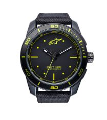 Zegarek TECH WATCH 3H pasek nylonowy czarny ALPINESTARS kolor czarny/żółty, rozmiar OS