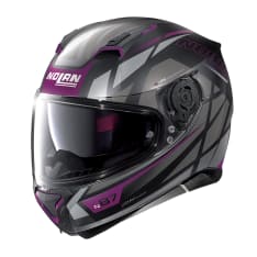 Kask integralny NOLAN N87 ORIGINALITY N-COM 71 kolor czarny/fioletowy/matowy/szary