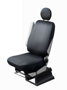 Potah sedadlo ze syntetické kůže, velikost L, na sedadlo řidiče, barva černá