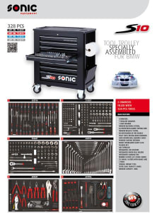Tool trolley/box with equipment, 328 pcs 732815 - 1