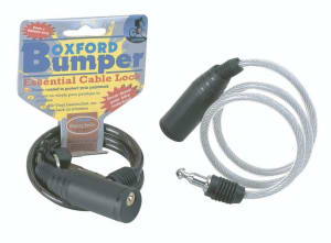 Zabezpieczenie antykradzieżowe OXFORD Bumper Cable lock kolor przezroczysty 0,6m x 6mm