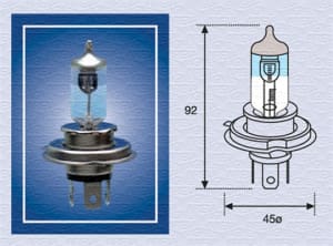 Žárovka typ H4, 12V, 60/55W, Xenon Light